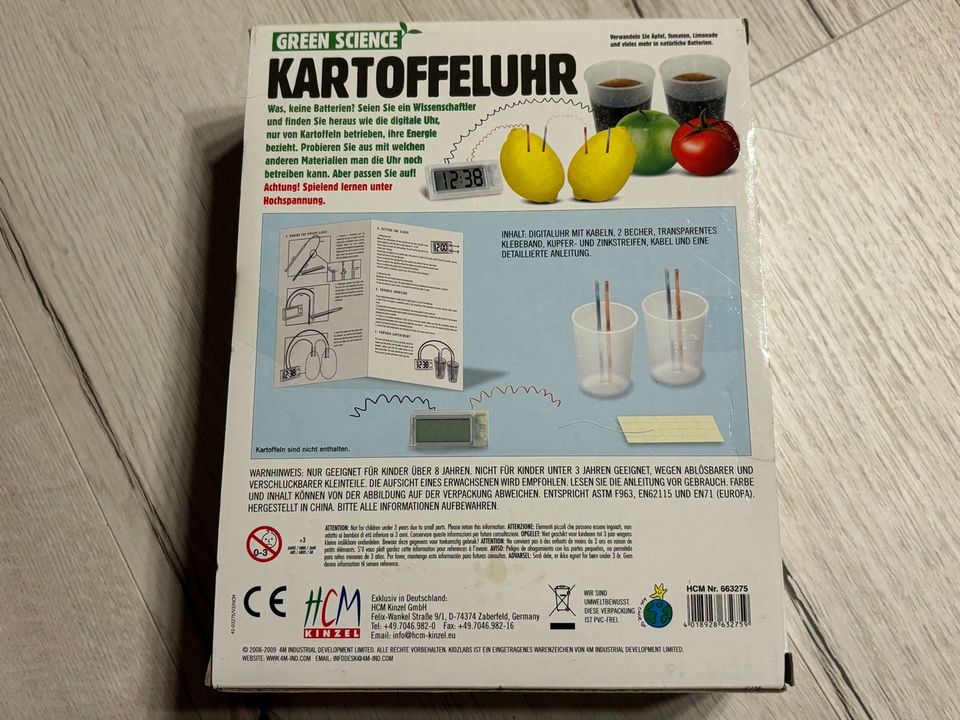 NEU Kartoffeluhr Experiment Green Science Energie in Kissing