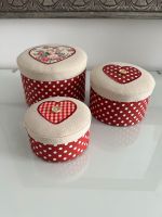 3 Dosen Schatulle Neu polka dots rot Herz Stoff Shabby Mädchen Niedersachsen - Drochtersen Vorschau