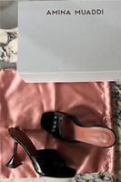 Amina Muaddi Lupita High Heels Mules Sandals Lack schwarz 38 Berlin - Charlottenburg Vorschau