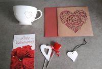 Herz Tasse, Blumenstecker, Anhänger, Valentinstag Karte Hessen - Bebra Vorschau