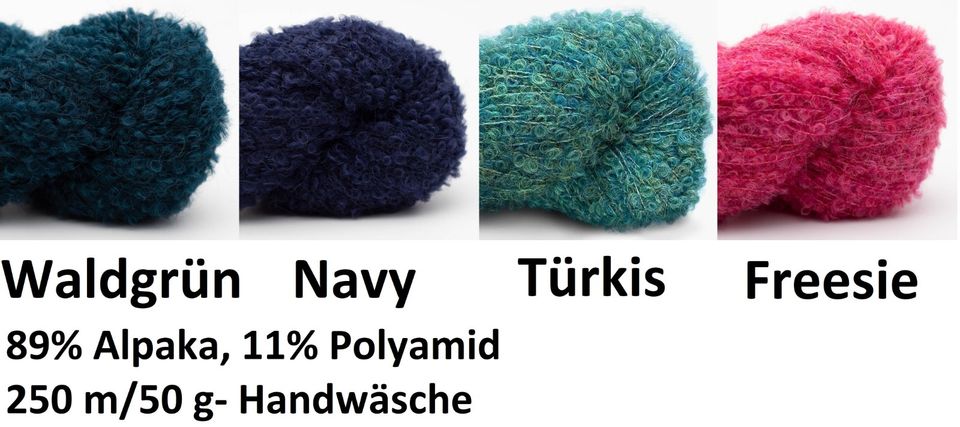 210€*/kg Kremke Alpaka Boucle Wolle 10,5€* pro Strang 50 g in Klanxbüll