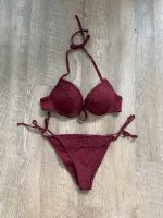 Bikini 75B S 36 H&M Bordeaux rot spitze Niedersachsen - Hanstedt Vorschau