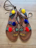 Damen Boho- Sandalen Sandaletten aus Leder Marco Tozzi Gr.38 Bayern - Nittendorf  Vorschau