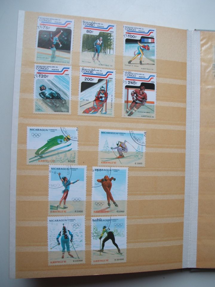 Olympische Winterspiele versch. Olympiaden Briefmarken, Blocks in Mühlhausen