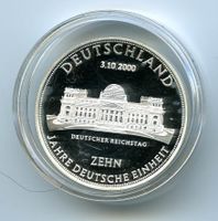 Deutscher Reichstag  3.10.2000 PP  in Münzkapsel Niedersachsen - Rotenburg (Wümme) Vorschau
