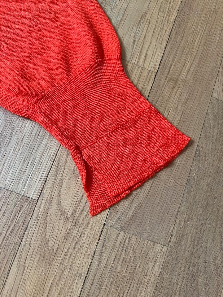 ZARA Knit dünner Feinstrick Pullover rot Sommer Longsleeve XL in Bad Homburg