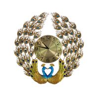 A34 Pfau Wanduhr Deko Wohnzimmer Gold Ziffernblatt orientalisch Hamburg-Mitte - Hamburg Billstedt   Vorschau