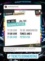 SUCHE: 2x Das Fest Karlsruhe - Donnerstag Ticket 18.7.2024 Baden-Württemberg - Karlsruhe Vorschau