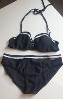 Bikini, schwarz - weiß mit Zierknöpfen Brandenburg - Gramzow Vorschau