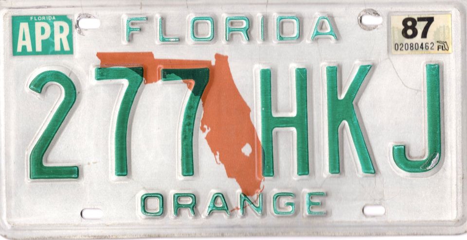 USA Staaten Auto-Schild Kennzeichen "US LICENSE PLATE" - FLORIDA in Kelsterbach