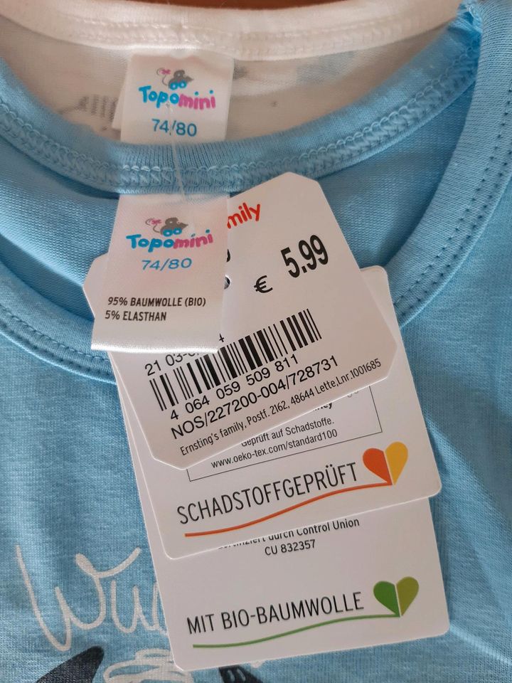 Unterhemden Achselshirt ärmellos 2er-Set 74 80 NEU in Dresden