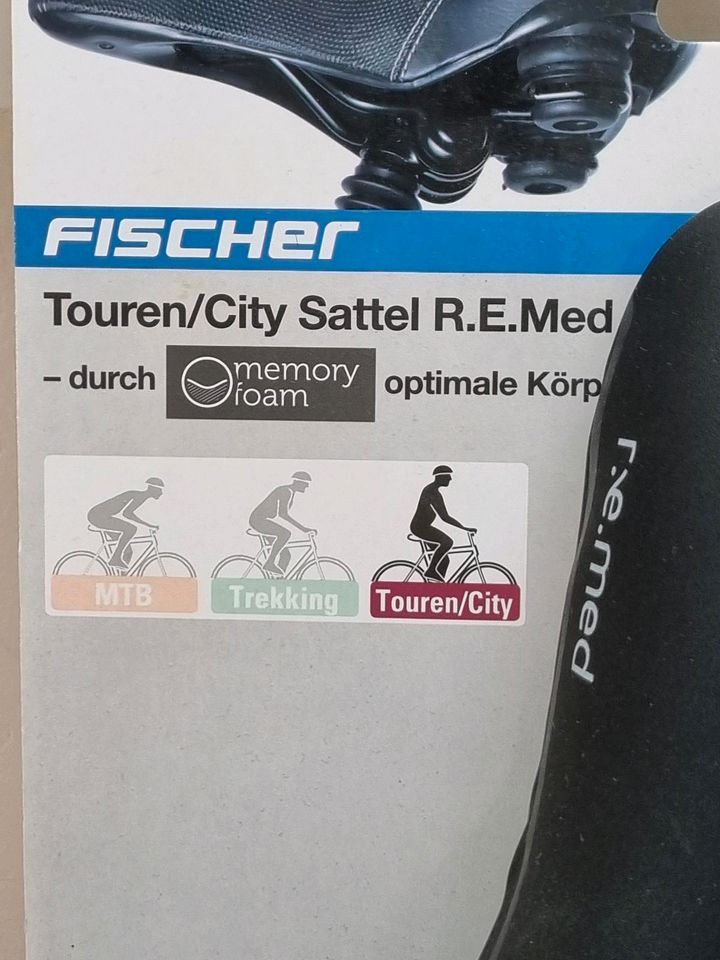 NEU! Fischer Touren / City Fahrrad Sattel Memory Schaum NP 25€ in Erbach