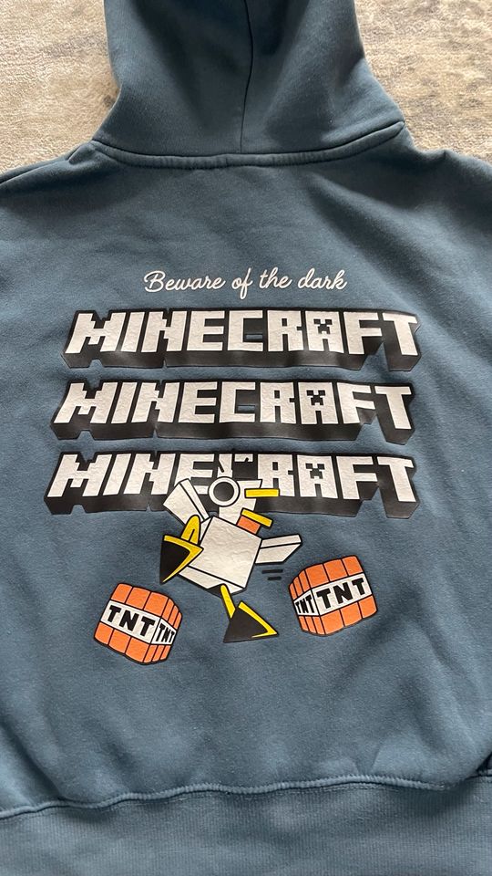 Zara Sweatshirt Minecraft PETROL BLUE / DARK Gr. 9-10 in Kösching