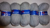 Strickwolle - Sport und Baby - 5 Knäuel - Farbe grau Bayern - Merching Vorschau