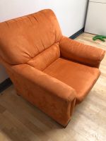 Couch in Orange aus Velours Nordrhein-Westfalen - Castrop-Rauxel Vorschau