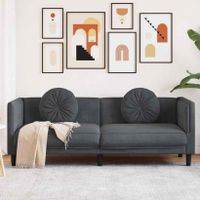 Sofa Kissen 3-Sitzer Dunkelgrau Samt Sofa Sofas Couch NEU Hessen - Weilburg Vorschau