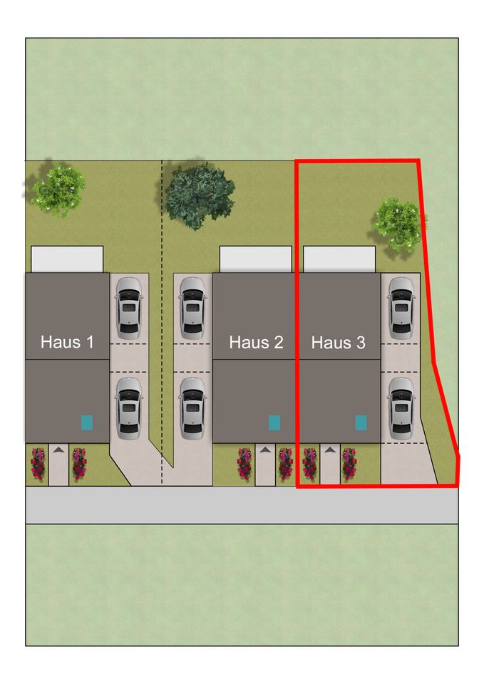 Drei neue Einfamilienhäuser mit PKW-Stellplätzen in ruhiger Stadtlage von Rheinbach, provisionsfrei in Rheinbach