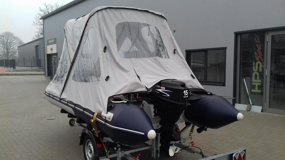 Schlauchbootzelt für Schlauchboote 3,60m/3,70m Grau 2 Wahl in Elmenhorst Kr Stormarn