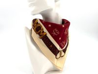 MCM Bandana Tuch Damen Schal Baumwolle Bordeaux Rot Creme Gold Schleswig-Holstein - Schleswig Vorschau