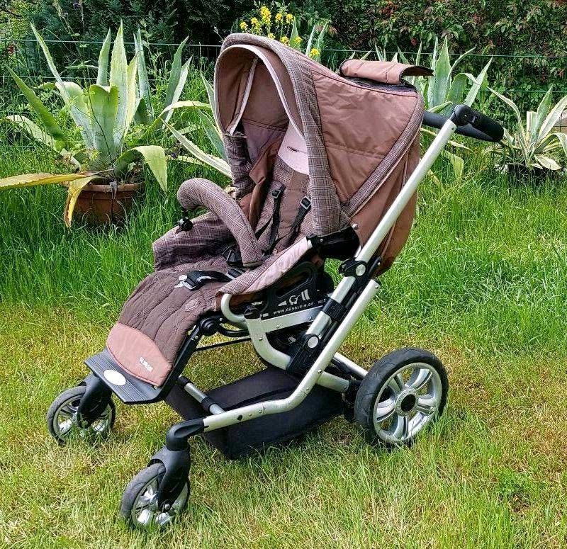 Gesslein F6 Kombi-Kinderwagen Buggy Sportwagen rosa braun Mädchen in Jena