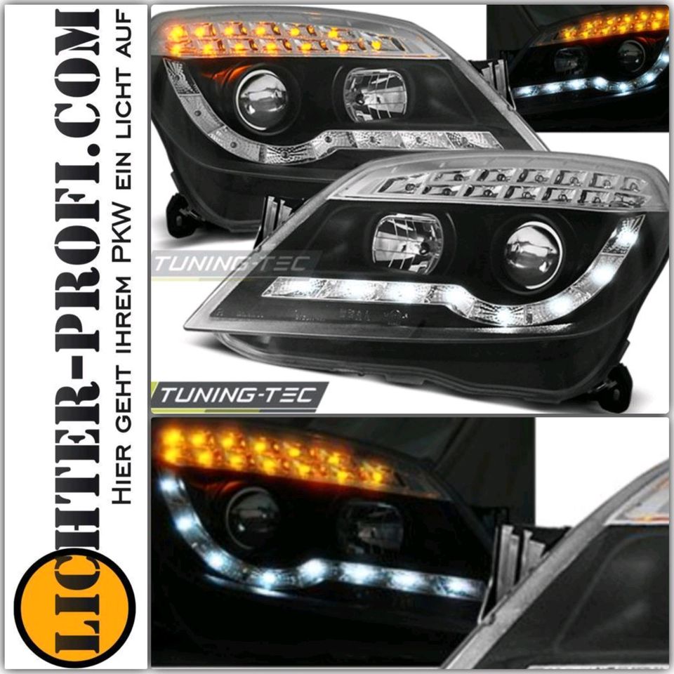 LED TFL Scheinwerfer schwarz für Opel Astra H 04-09 +LED Blinker in Hessen  - Calden, Tuning & Styling Anzeigen