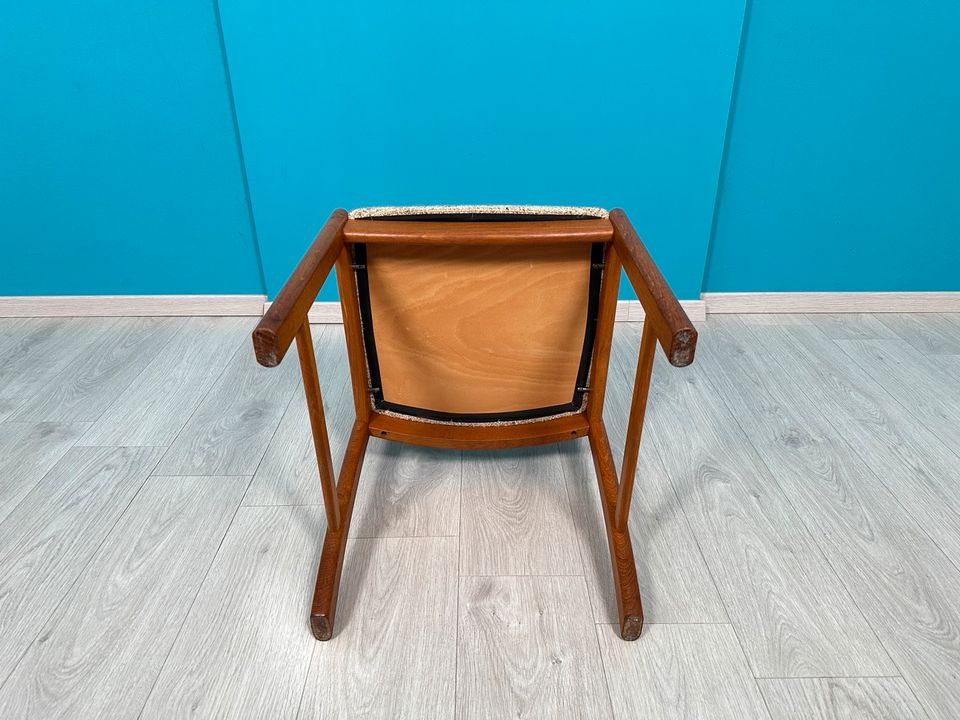 Dänische Teak Esszimmer-Stühle J. Andersen für Uldum, 60er 70er in Mülsen