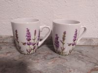 2 schöne Tassen mit lila Blumenmuster wie neu Bayern - Gundelfingen a. d. Donau Vorschau