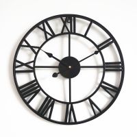 Wanduhr 40cm Radius Römische Ziffern schwarz RoHS Hessen - Neukirchen Vorschau