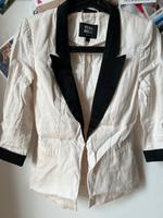 Schwarz-weißer Leinenblazer Größe S/XS Pankow - Prenzlauer Berg Vorschau