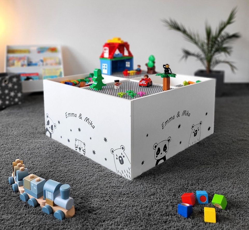 Legotisch Spieltisch Lego Duplo Spielkiste Holzbox – Geschenkidee in Hüllhorst