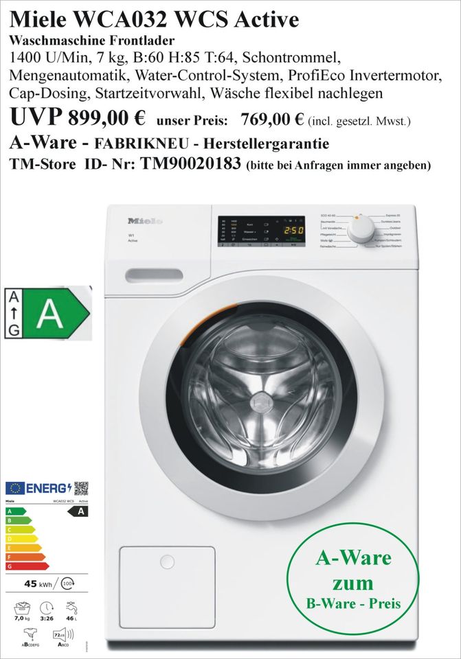 Miele Waschmaschine NEU zum Sonderpreis Waschmaschine Bullauge Bullaugengerät Waschmaschiene Wasch Maschine Waschtrockner Toplader B-Ware B Ware in Wolfhagen 