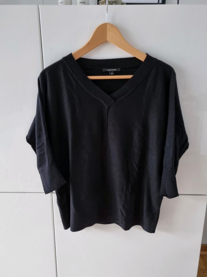 Comma Strick Shirt leichter Pullover schwarz Gr. 38 in Hückelhoven