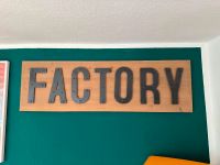 Wanddeko Schild „Factory“ Holz/Metall - Industrial Shabby Vintage Essen - Rüttenscheid Vorschau