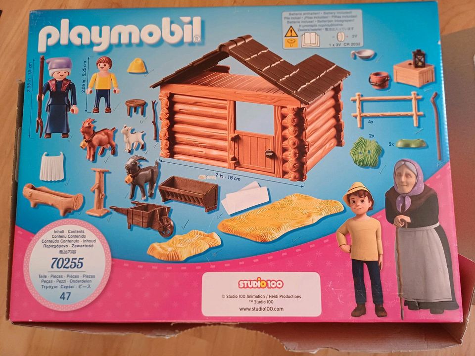 PLAYMOBIL Heidi 70255 Peters Ziegenstall, mit Lichteffekt in Schrobenhausen