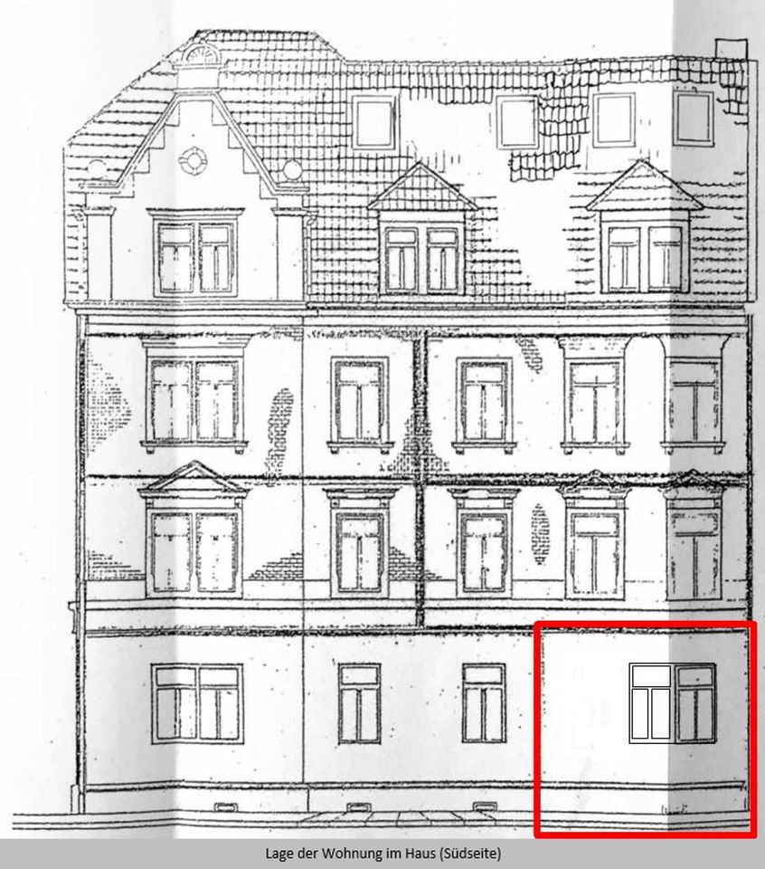 Sonnige 2-Raum-Wohnung in Gründerzeithaus von Privat (MEI-Cölln) in Meißen