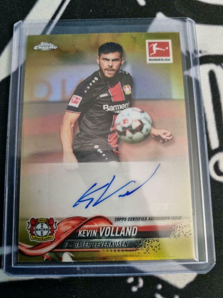 Topps Chrome Kevin Volland Leverkusen  Autogramm Gold auf 50 in Bergen