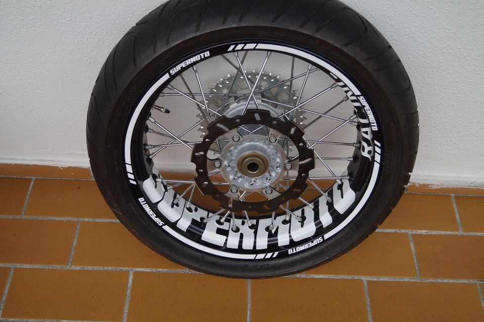 Wheelsticker Aufkleber SUPERMOTO Felgen für KTM SMC 690 Honda usw in Andernach