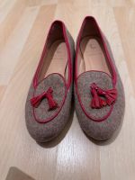 Loafers aus Loden von Monaco Ducks mit roten Lederdetails München - Altstadt-Lehel Vorschau