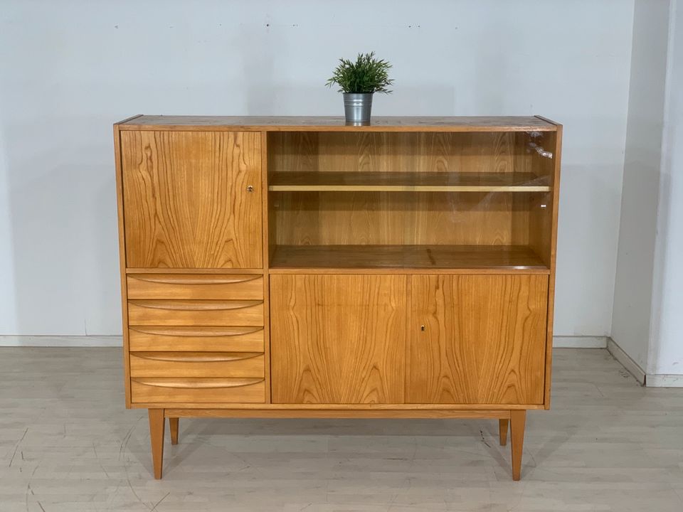 MID CENTURY HELLERAU HIGHBOARD SCHRANK WOHNZIMMERSCHRANK VINTAGE in Berlin