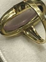 Alte Gold Ring mit einem Rosenquarz aus den 1950er Jahren Bayern - Memmingen Vorschau