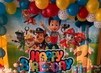 Paw Patrol Hintergrund Bild auf Leinwand Happy Birthday 3 Baden-Württemberg - Ulm Vorschau