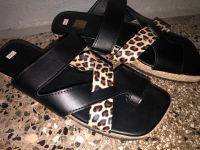 Damen Sommer Sandalen Sandaletten Gr. 42 schwarz Leo neu Slipper Sachsen-Anhalt - Eilsleben Vorschau