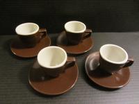 4 Espressotassen mit Untertassen ACF Espresso Tassen eckig scuro Berlin - Steglitz Vorschau