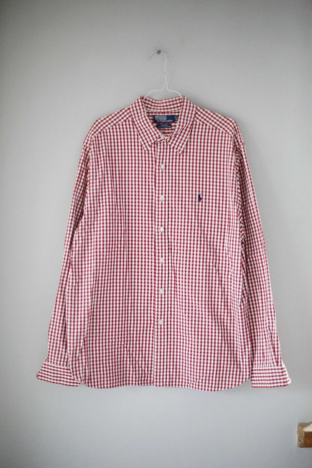 Ralph Lauren Polo Hemd rot kariert 17 1/2 XXL Shirt langarm in Hamburg