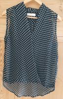 Bluse ärmellos schwarz weiß Punkte Gr. L Gr. 40 leicht Hessen - Schlitz Vorschau