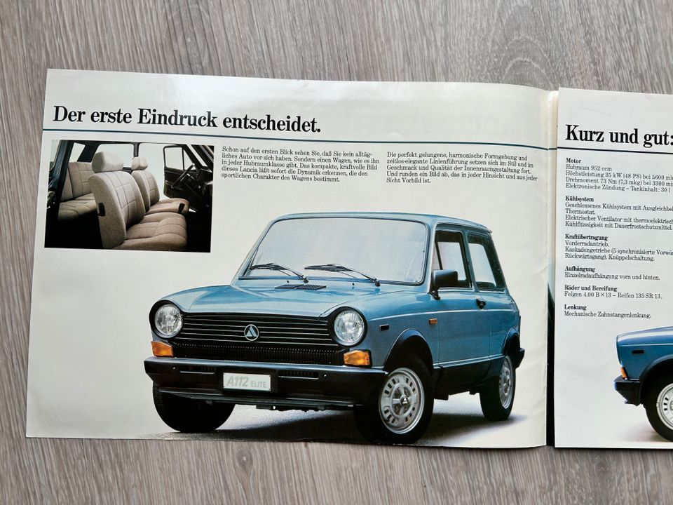 2x Lancia A112 Autobianchi Prospekt 1982 1983 Katalog in Isny im Allgäu