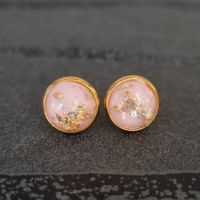 Ohrstecker Gold Rosé Betonoptik Fassung rund NEU klein Ohrringe Schwerin - Altstadt Vorschau