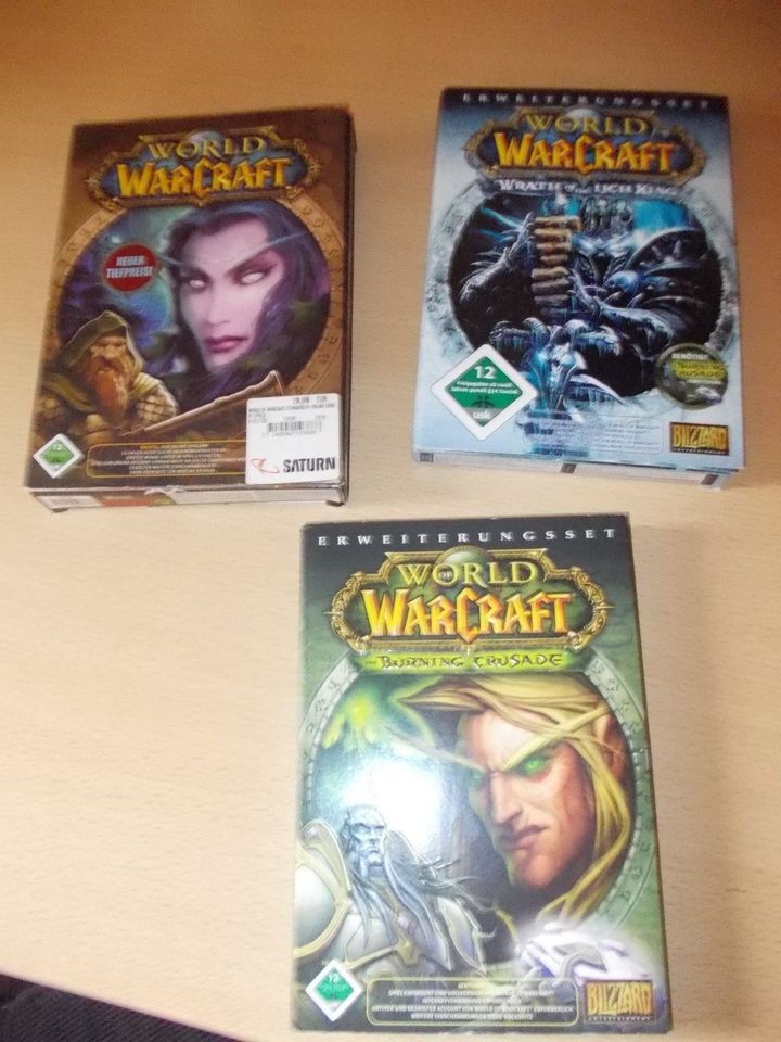 World of Warcraft- 3 Spiele- WOW + The Burning Crusade+ Wrath of in Langenscheid