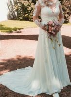 !! mega schönes Brautkleid mit transparentem Spitzentop ivory !! Sachsen - Großhartmannsdorf Vorschau