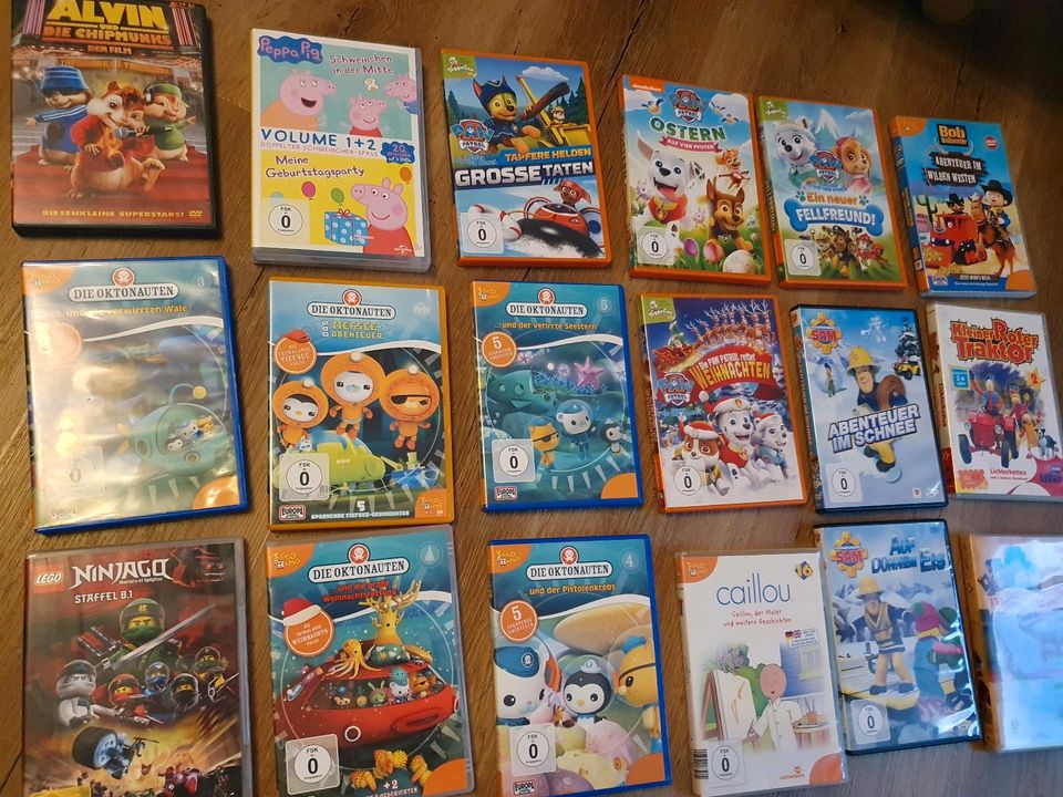 18 DVD 's Feuerwehrmann Sam,Paw Patrol,Peppa Pig,Oktonauten,.. in Königstein / Sächsische Schweiz